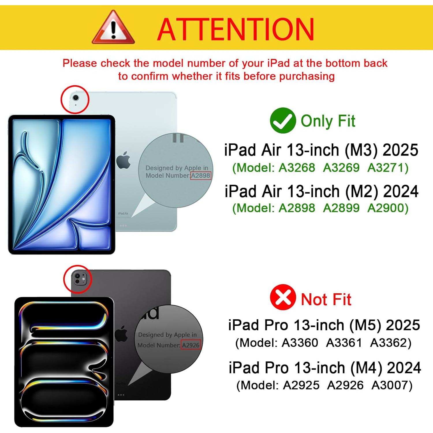 Funda ProCase para iPad Air 13" M3/M2 2024-2025, Gris