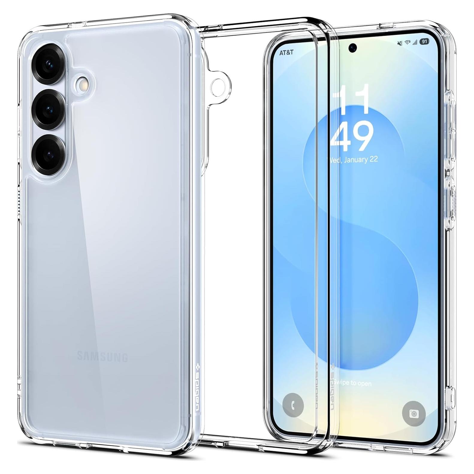 Funda Ultra Híbrida Spigen para Galaxy S25 - Transparente, Grado Militar