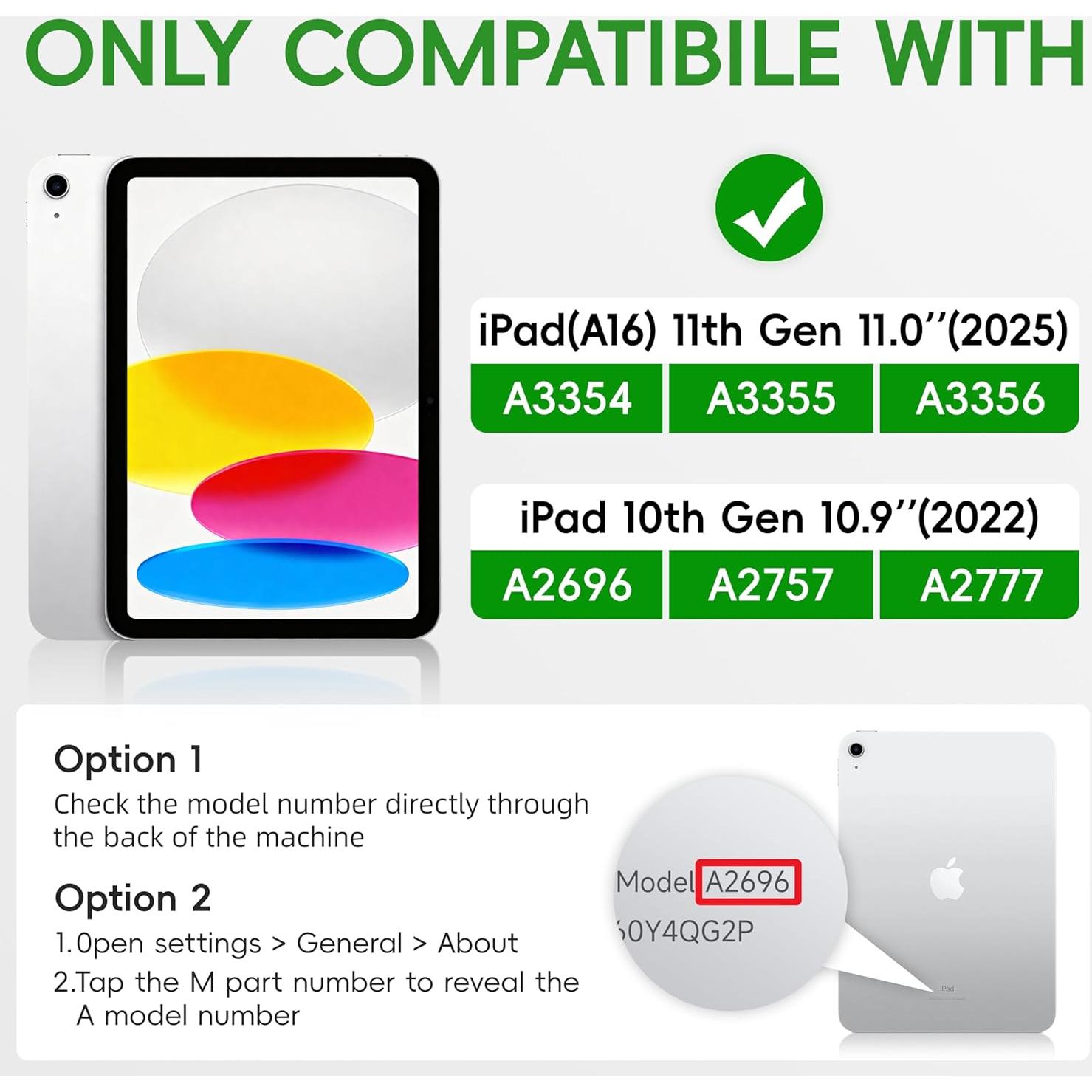 Funda para iPad 11"/10.9" Andnary A16 a prueba de golpes