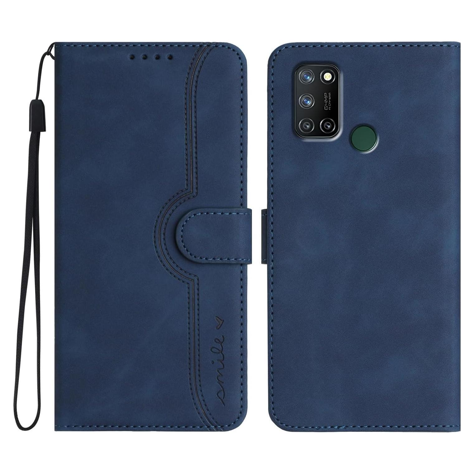 Funda de Cuero PU para Realme C17/7i con Soporte y Tarjetero