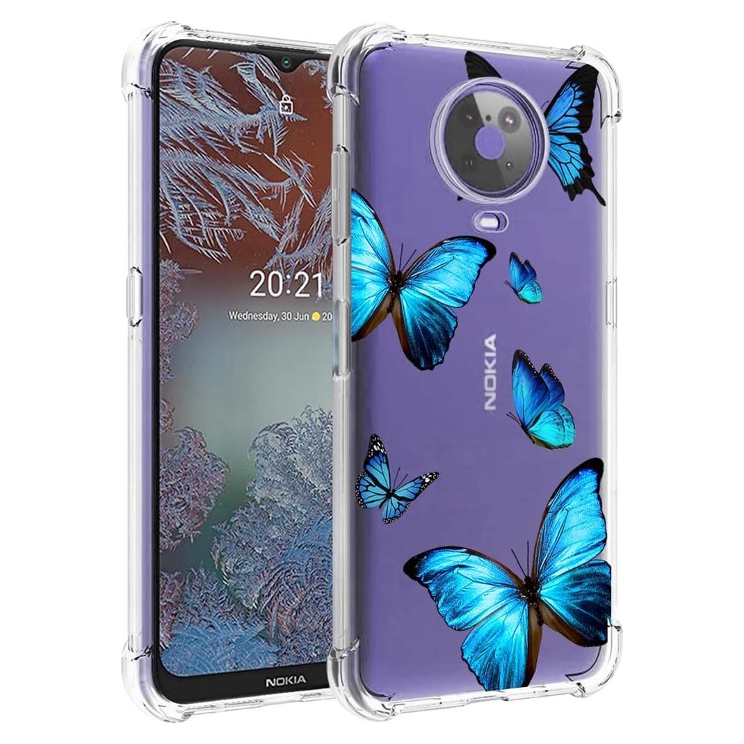 Funda Protectora Transparente TPU para Nokia G10/G20 - Mariposa