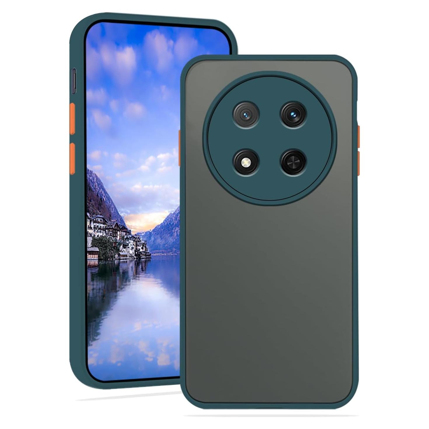 Funda TPU Honor Magic 7 Lite Translúcida Mate Verde Oscuro