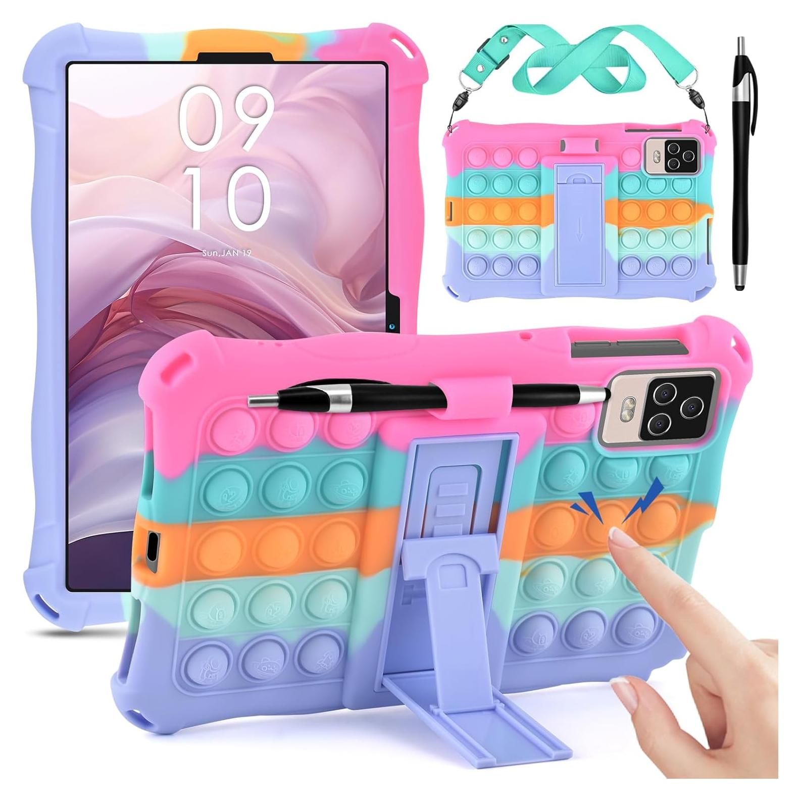 Funda de Silicona DETUOSI para TCL Tab 8 LE 8" Rosa