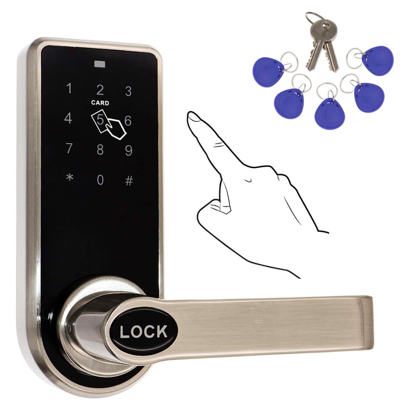 Cerradura Electrónica ETEKJOY 3-en-1 con Teclado Táctil y RFID