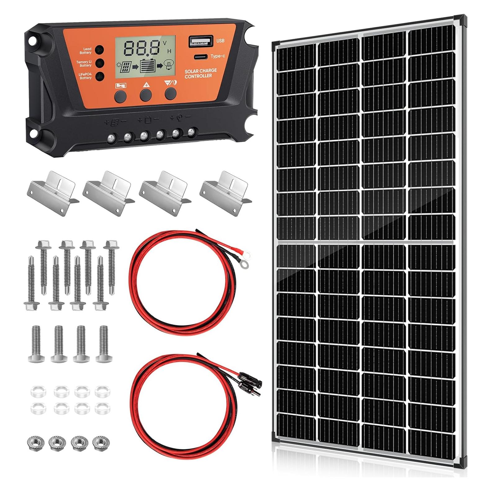 Kit Solar 200W WERCHTAY Bifacial con Controlador 30A