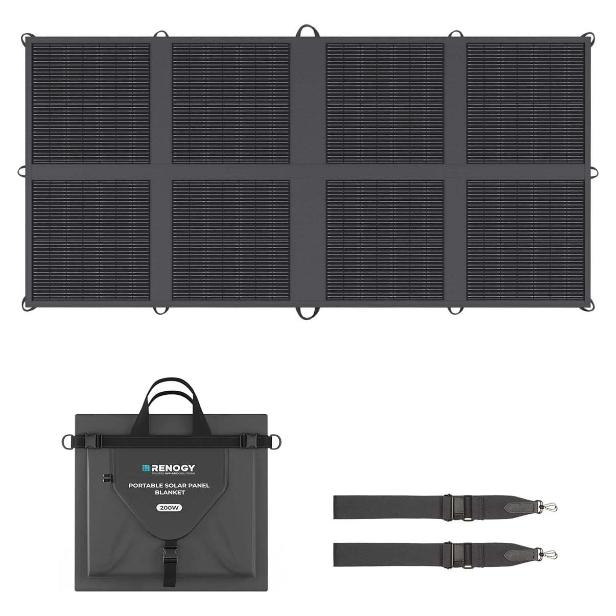 Manta Solar Renogy 200W Plegable Alta Eficiencia USB-C