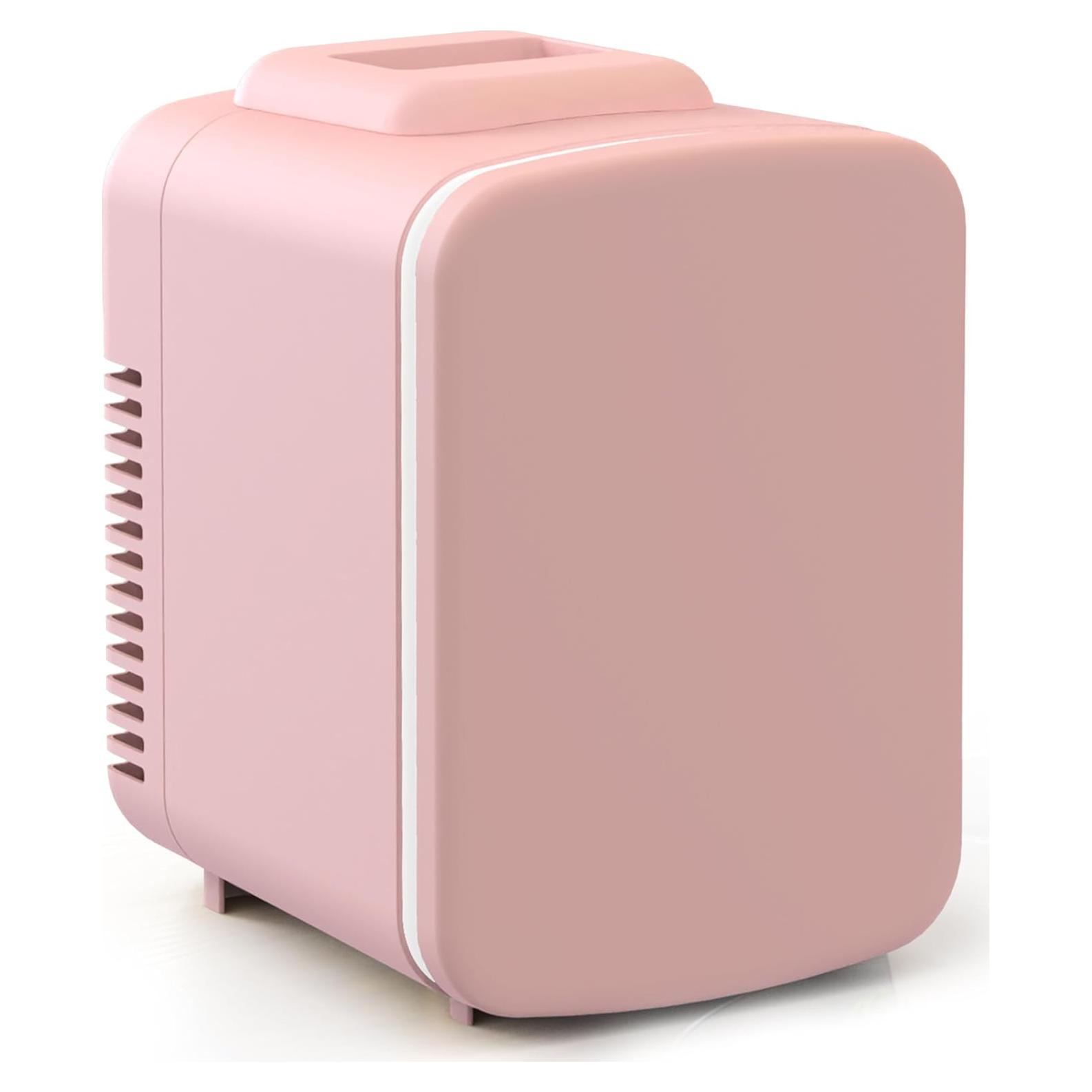 Mini Nevera Simple Deluxe 4L Rosa, Enfriador y Calentador