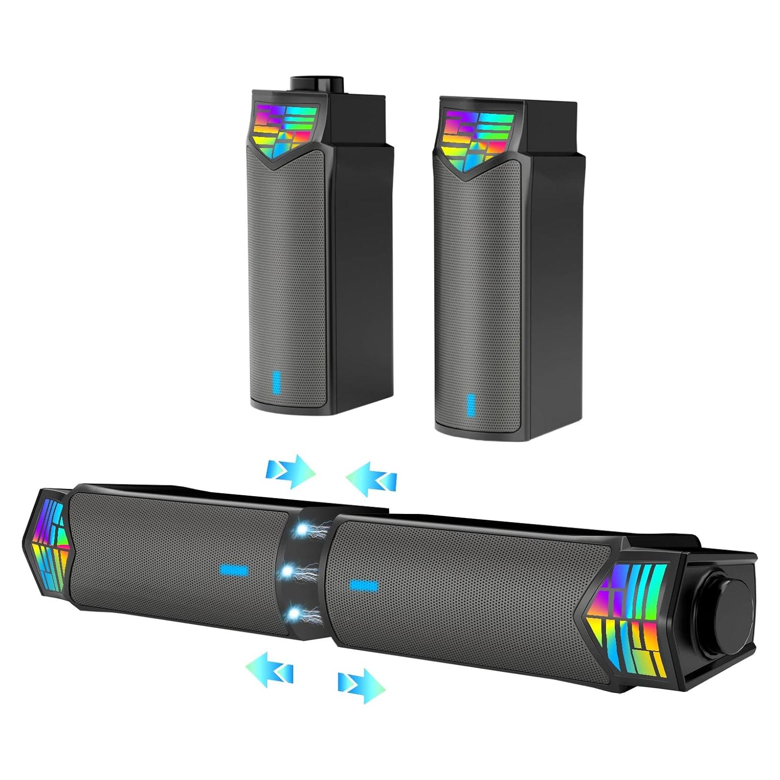 Altavoces de PC Smalody YXSM8020BT Bluetooth 2 en 1 RGB