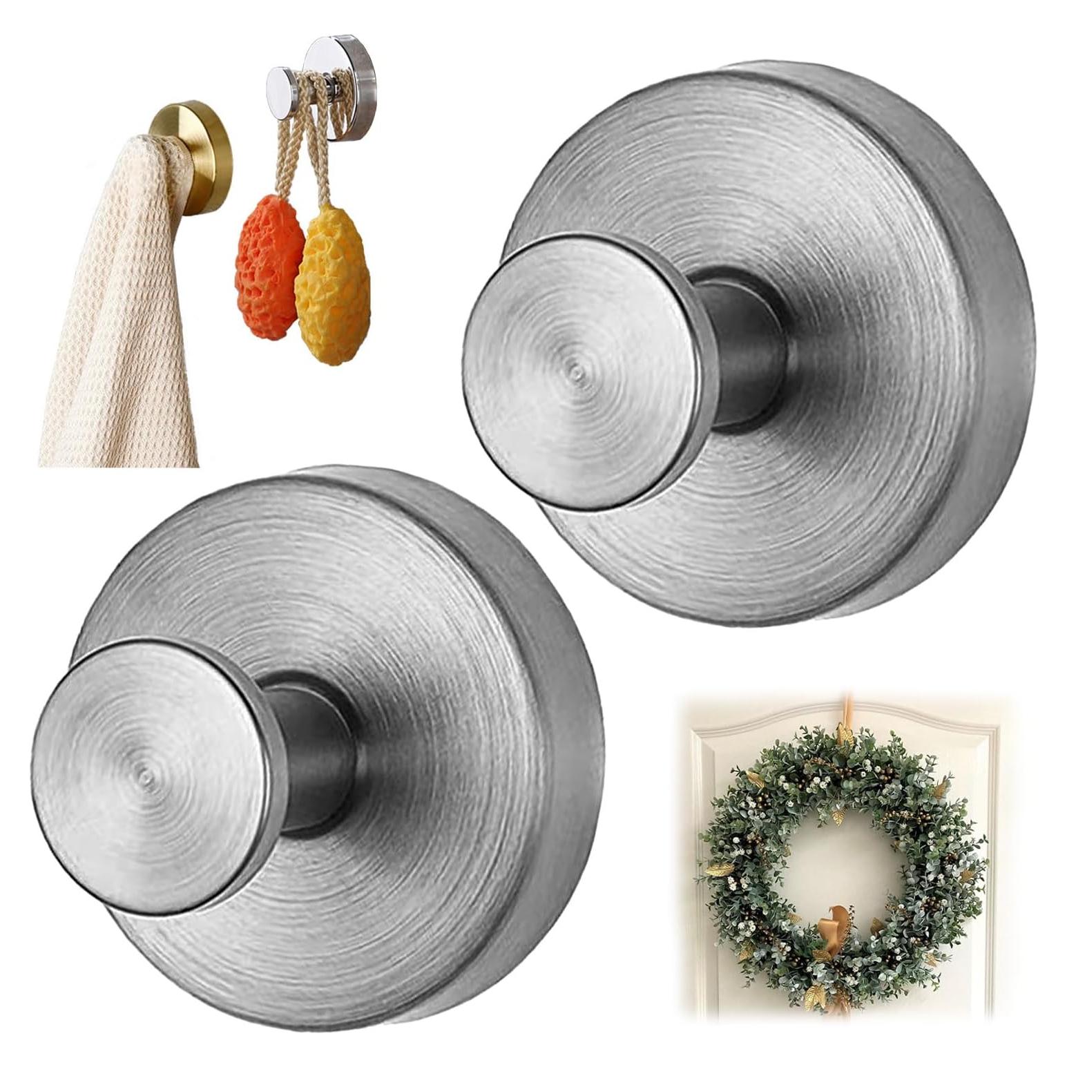 Ganchos de Succión Removibles ALLVANA 2-Pack Plata 6.8 kg