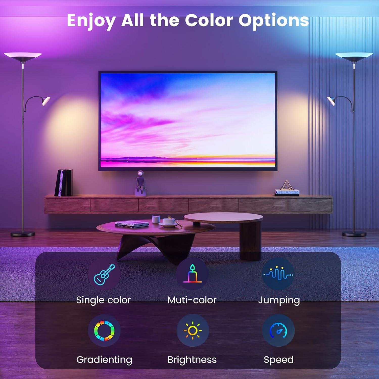 Lámpara de pie LED SIBRILLE MF30021.3 RGB 182.88 cm