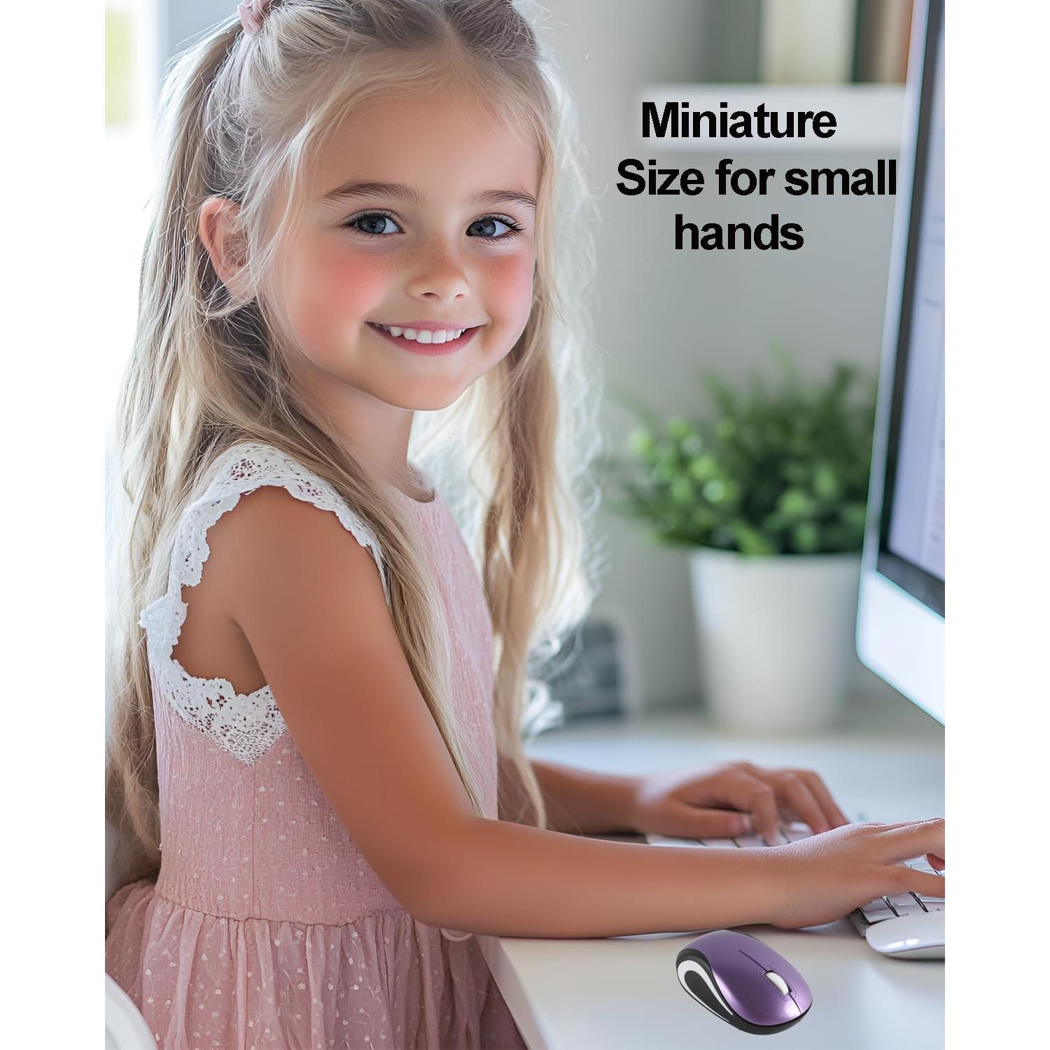 Ratón Inalámbrico Compacto Sxban 1000 DPI para Niños Púrpura