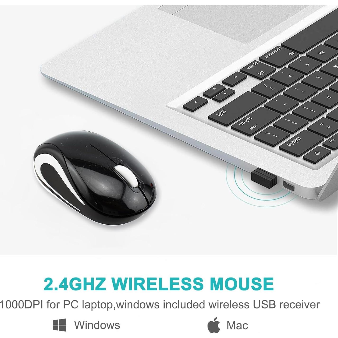 Ratón Inalámbrico Compacto GABONGUI Negro 1000 DPI USB