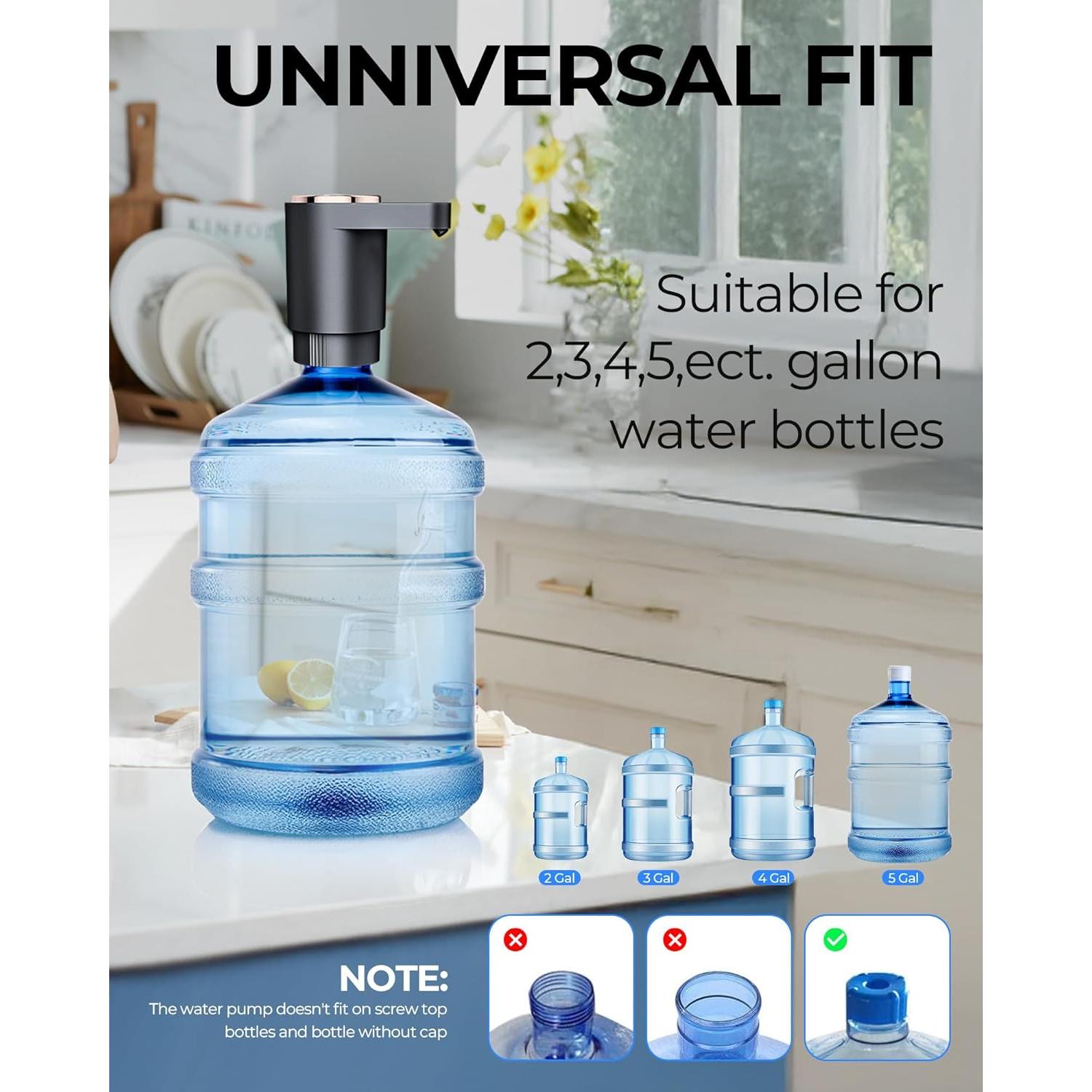 Bomba Dispensadora de Agua Eléctrica Cozycharm 5 Galones USB