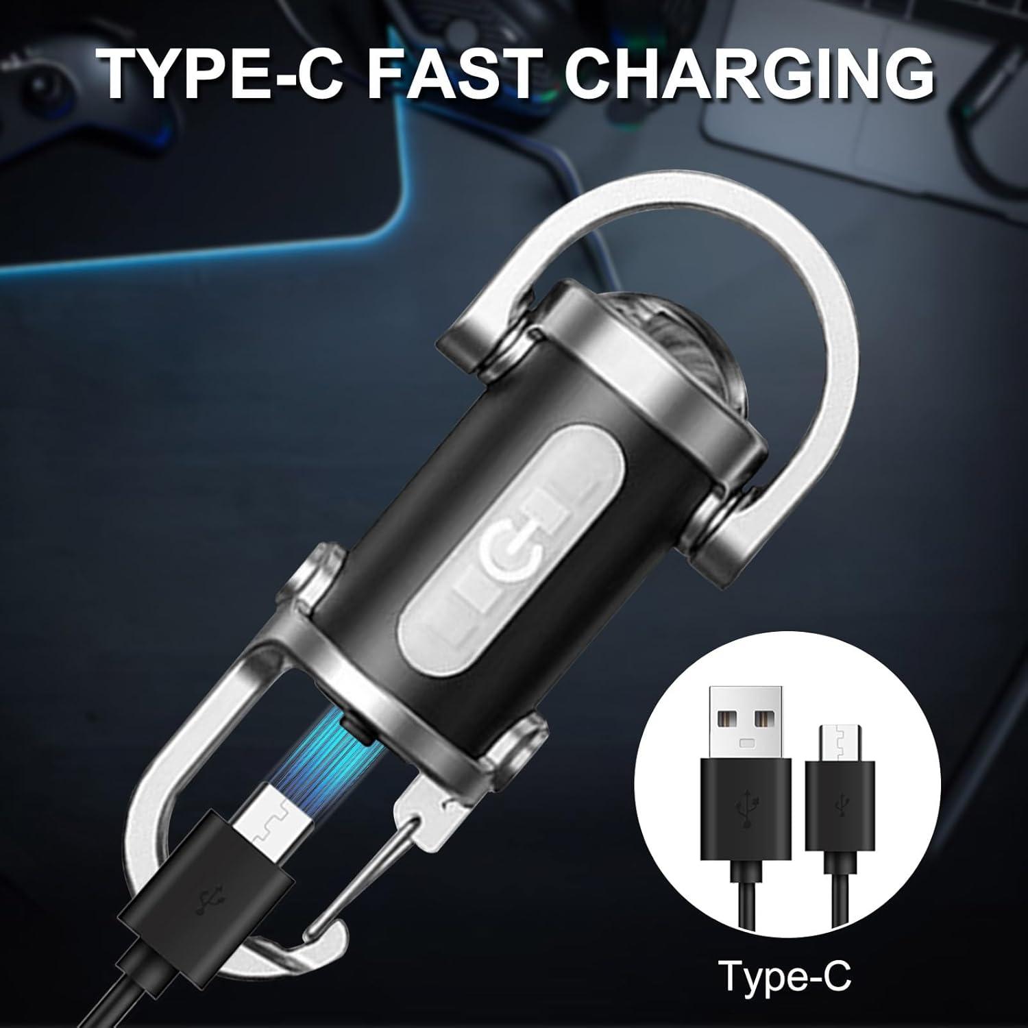 Paquete de 2 Linternas de Llavero Recargables Skywolfeye 350 Lúmenes