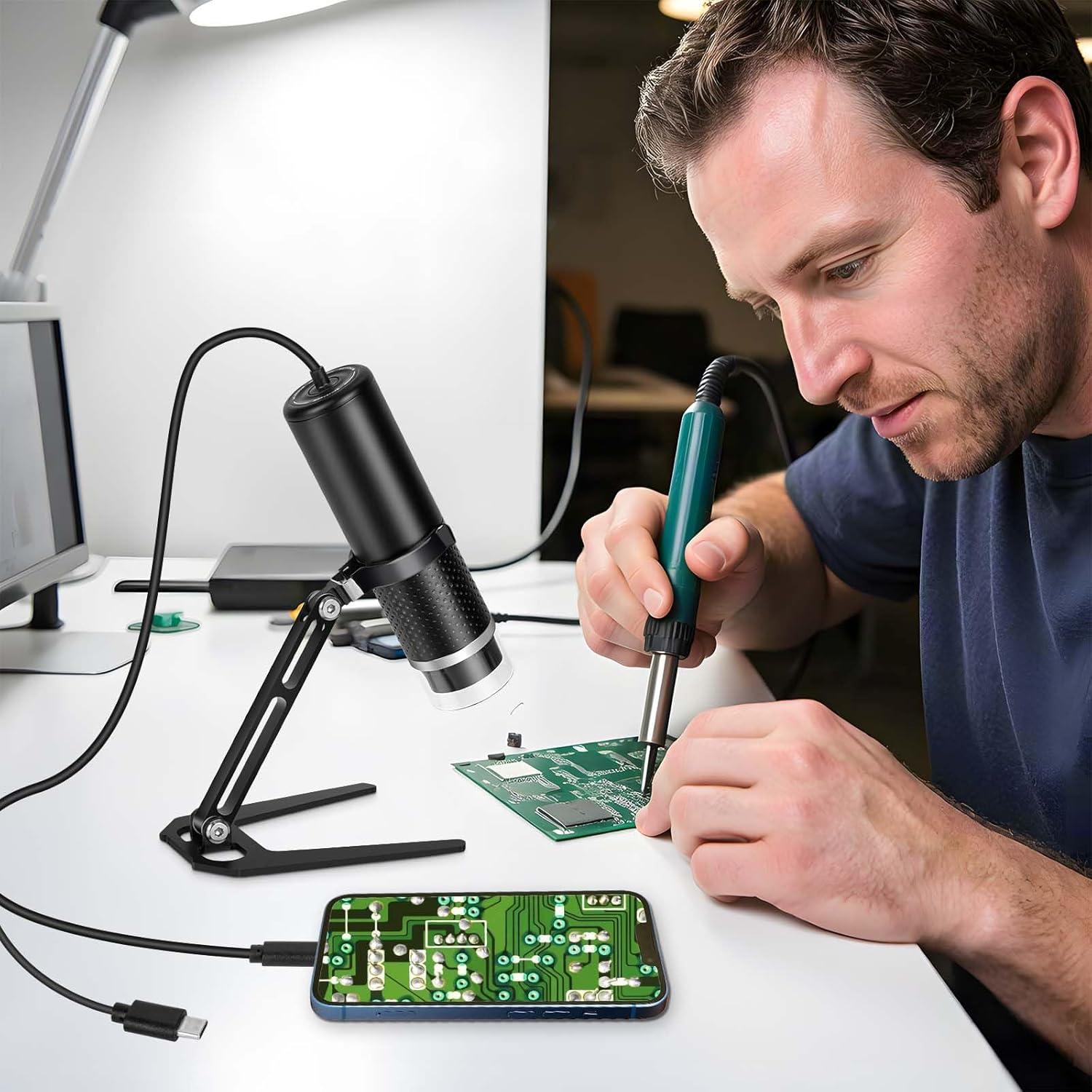 Microscopio Digital USB Cainda 50x-1600x HD para iOS y Android