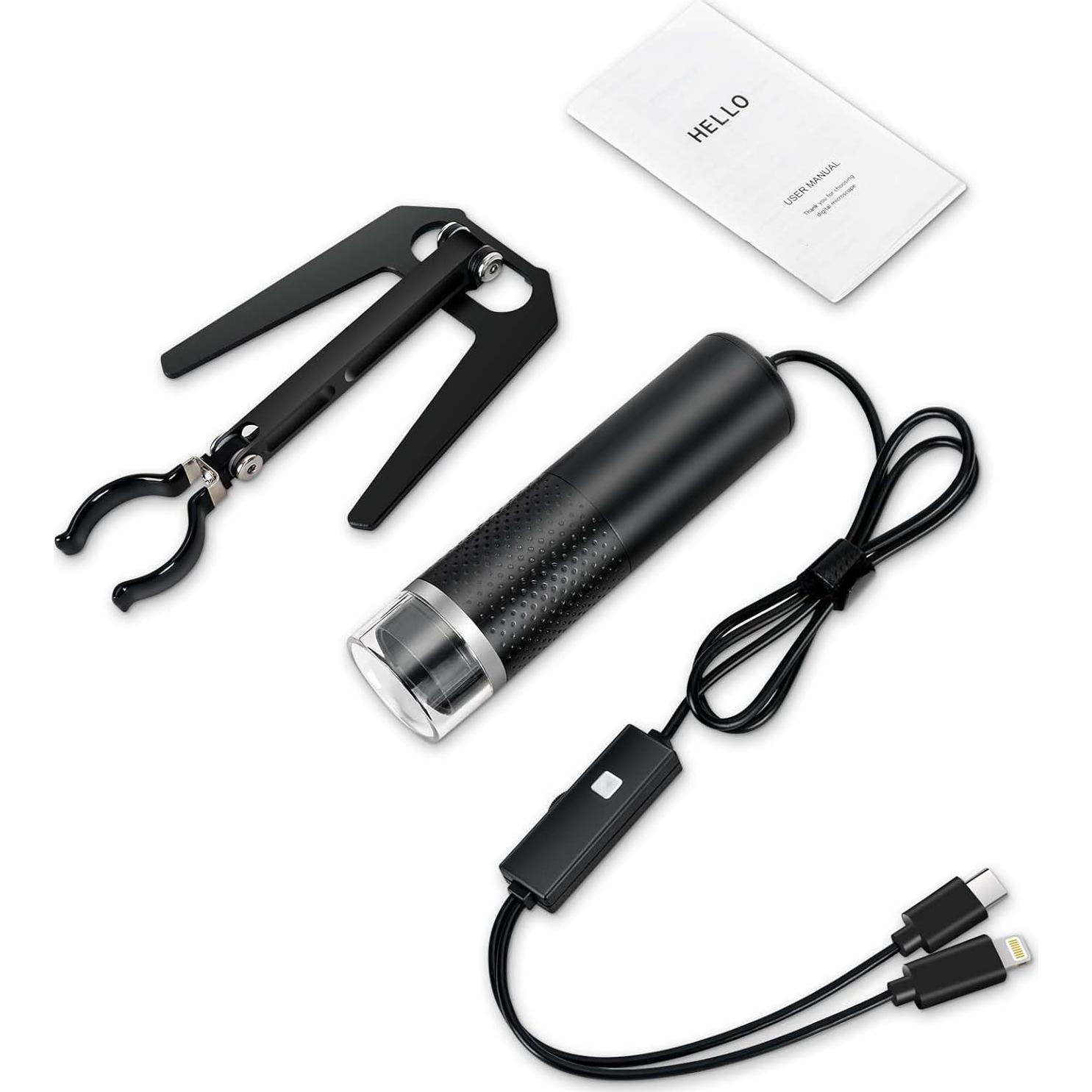 Microscopio Digital USB Cainda 50x-1600x HD para iOS y Android