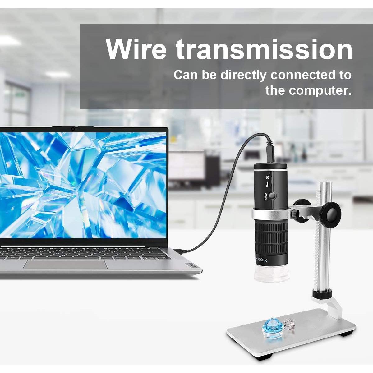 Microscopio Digital WiFi Cainda F2 HD 1080P 50-1000X Portátil