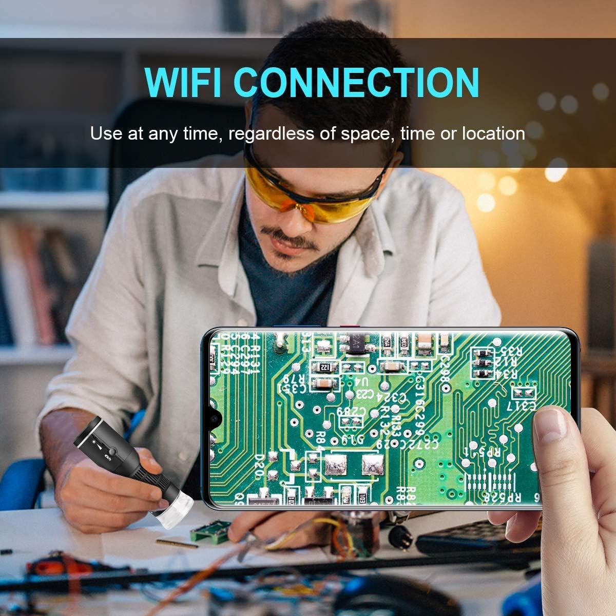 Microscopio Digital WiFi Cainda F2 HD 1080P 50-1000X Portátil