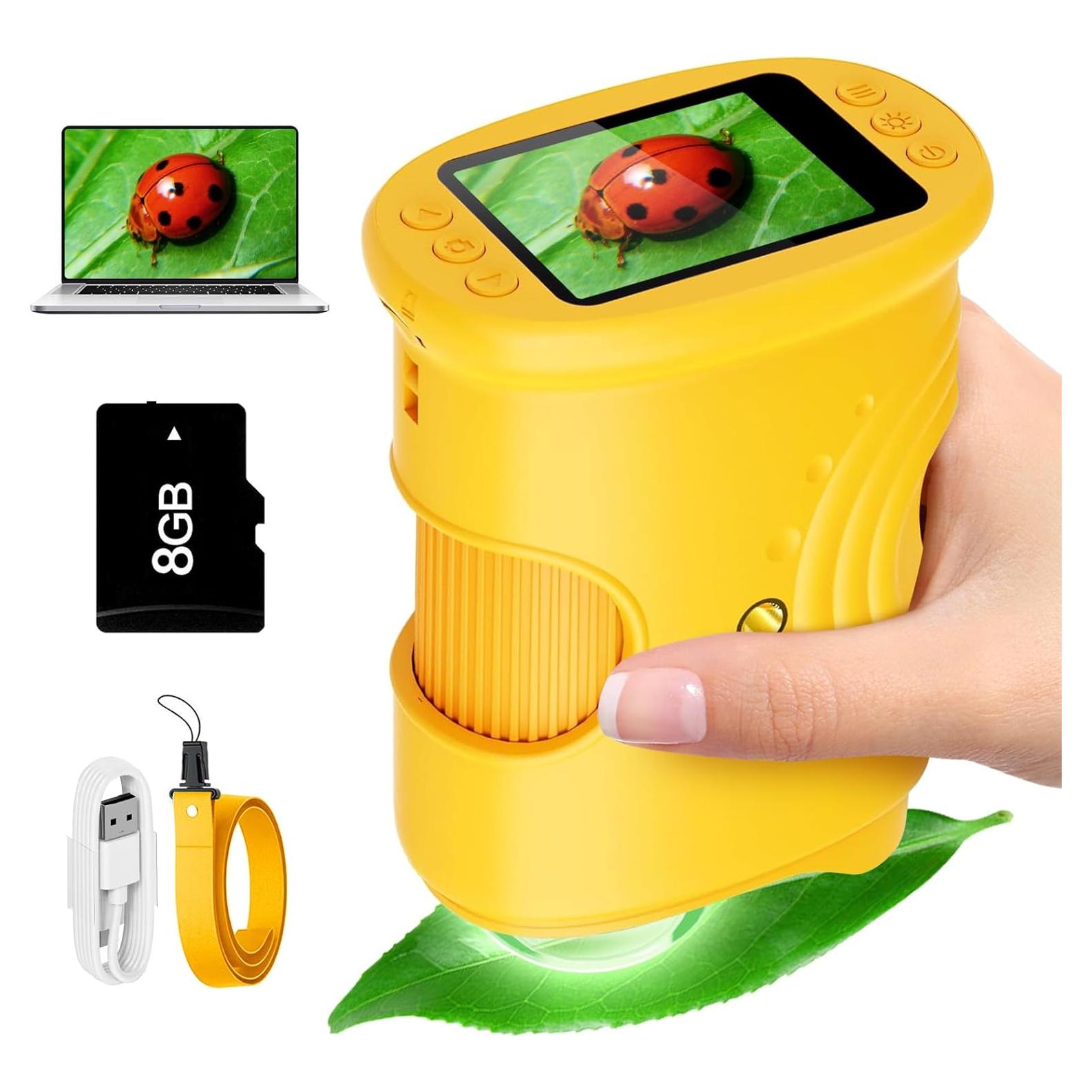 Microscopio Digital para Niños Alotwan 1000X Pantalla HD