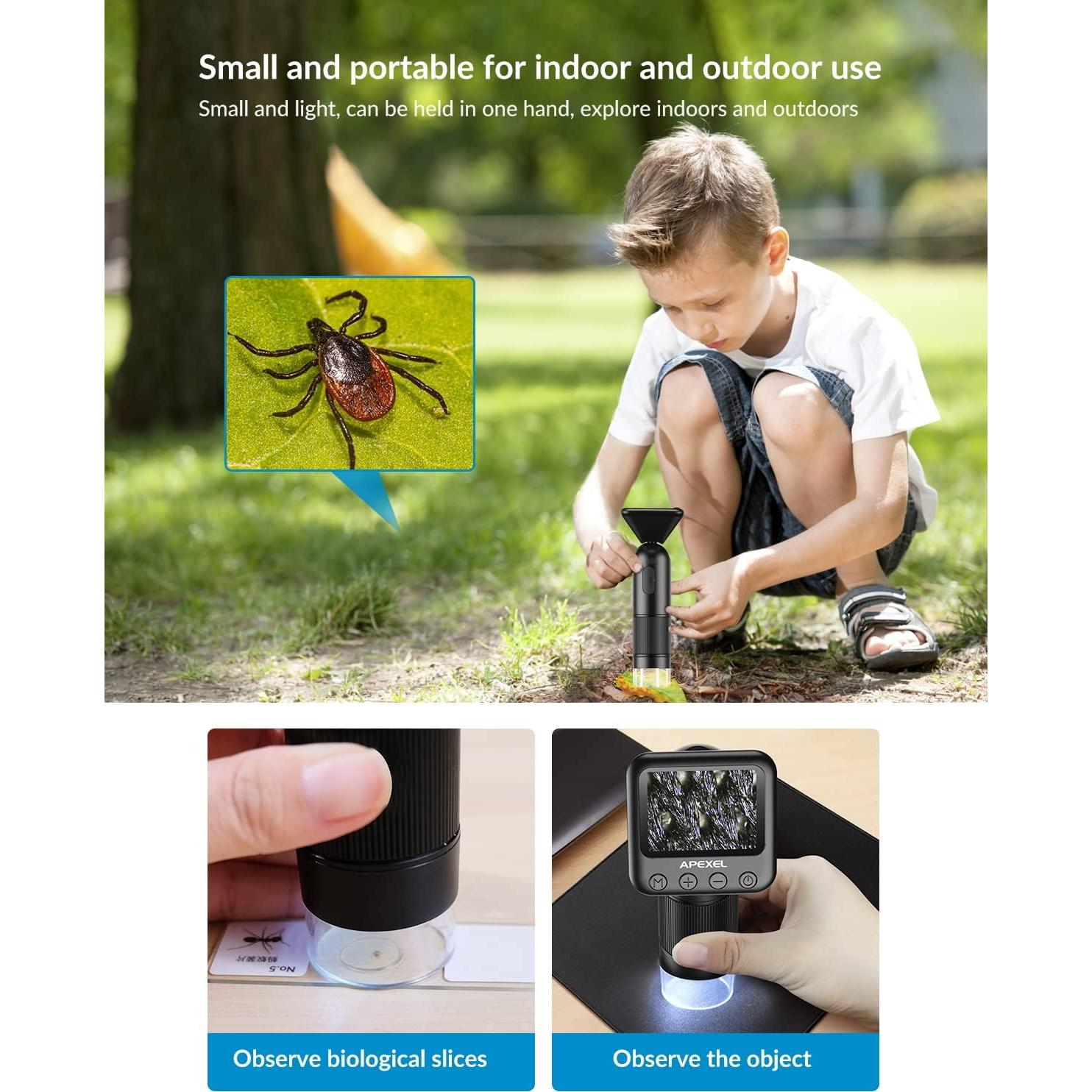 Microscopio Digital de Mano Evil Eye 400-800X HD con Pantalla LCD