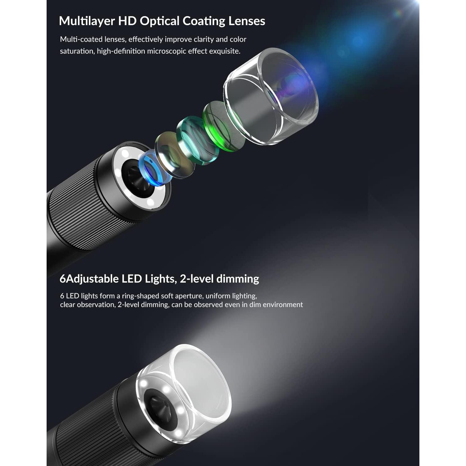 Microscopio Digital de Mano Evil Eye 400-800X HD con Pantalla LCD