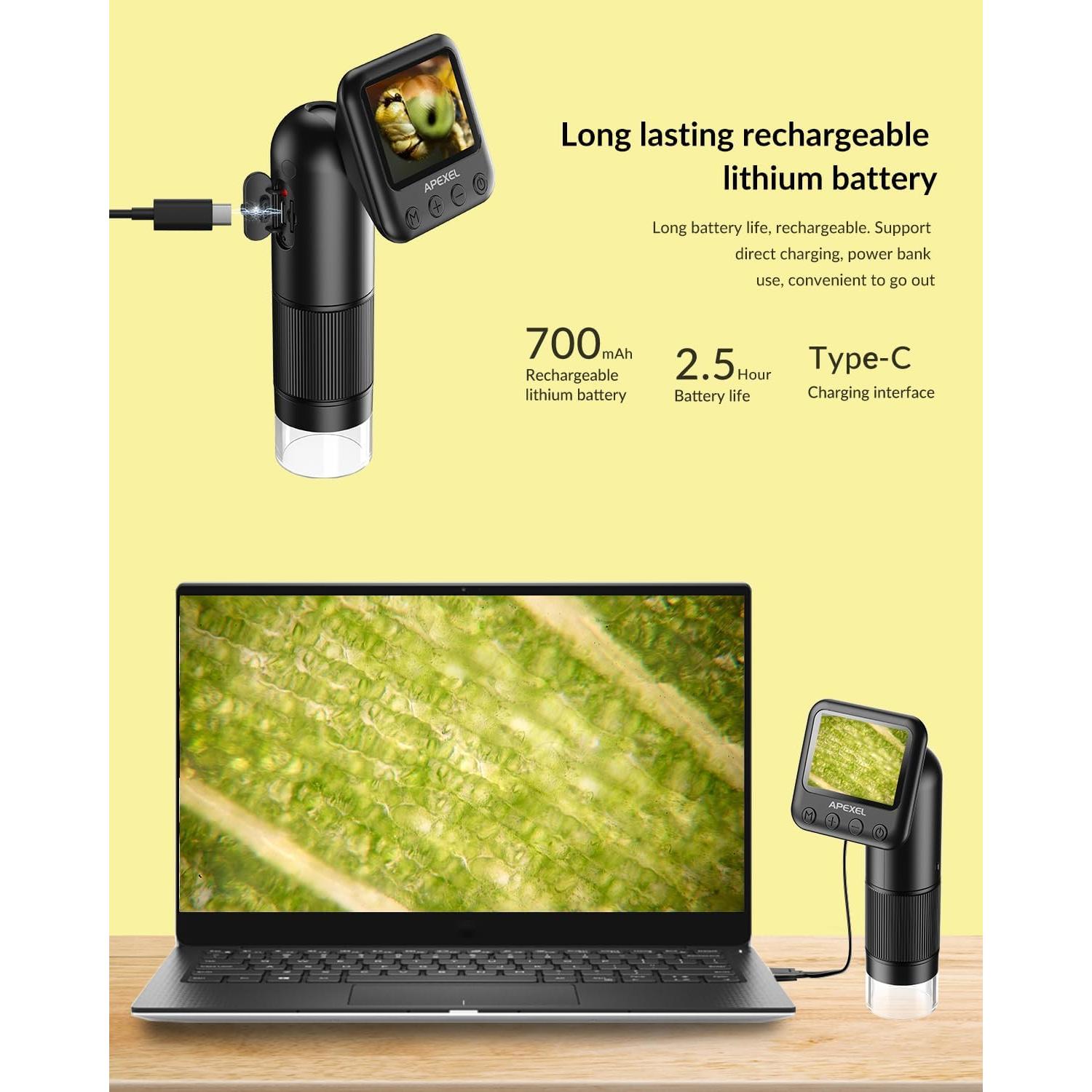 Microscopio Digital de Mano Evil Eye 400-800X HD con Pantalla LCD