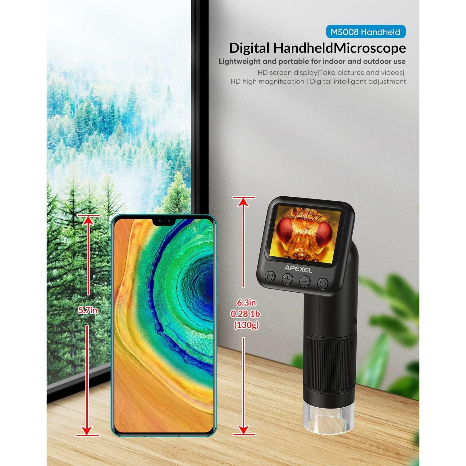 Microscopio Digital de Mano Evil Eye 400-800X HD con Pantalla LCD