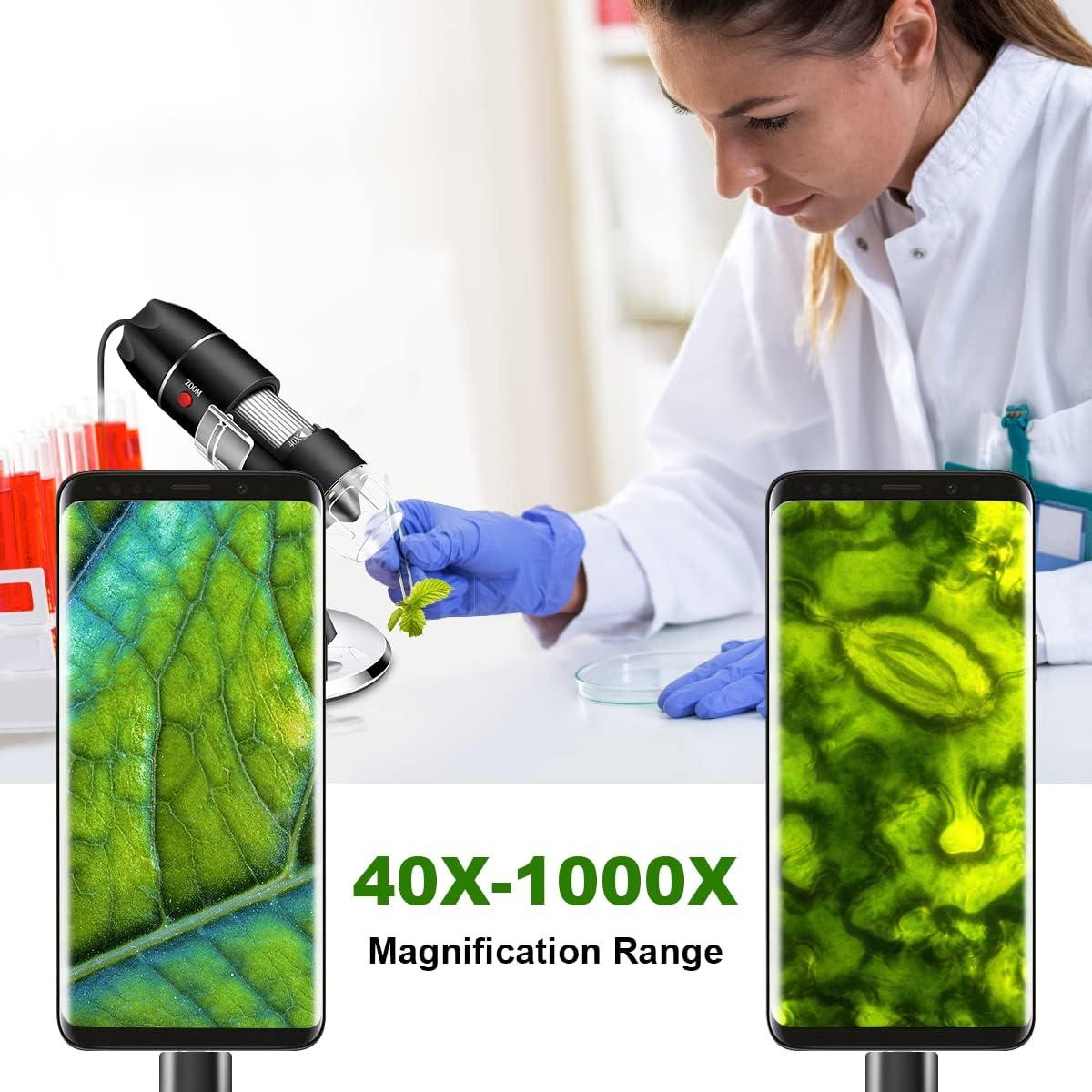 Microscopio Digital USB Cainda X10 con Soporte y Estuche