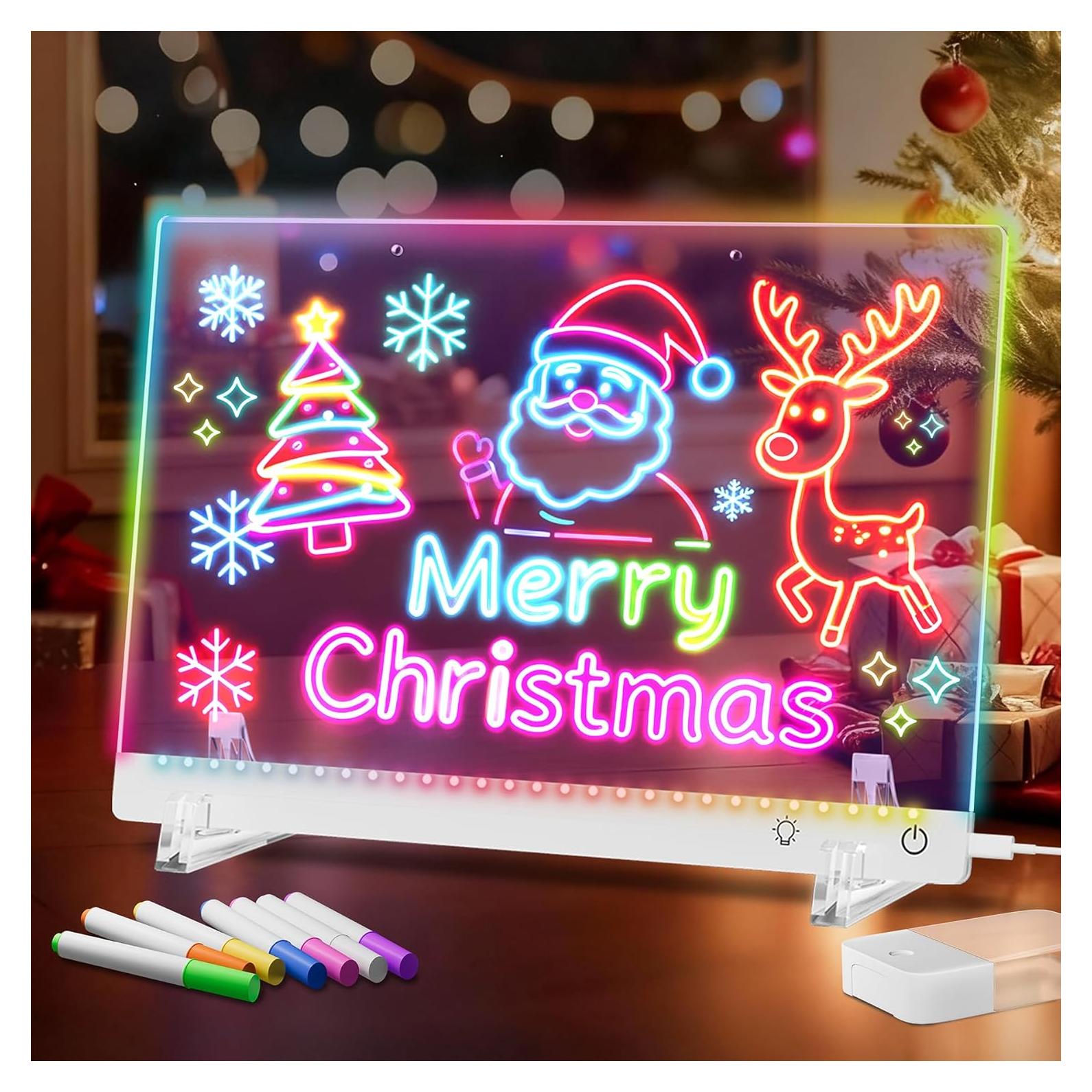 Tablero de Notas LED Gift4U 35x25 cm 7 Colores 4 Modos