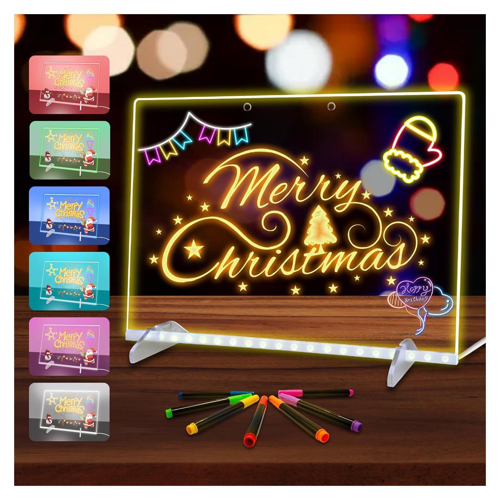 Tablero de Notas LED Corpower 35.1x25.4cm 7 Colores 4 Modos