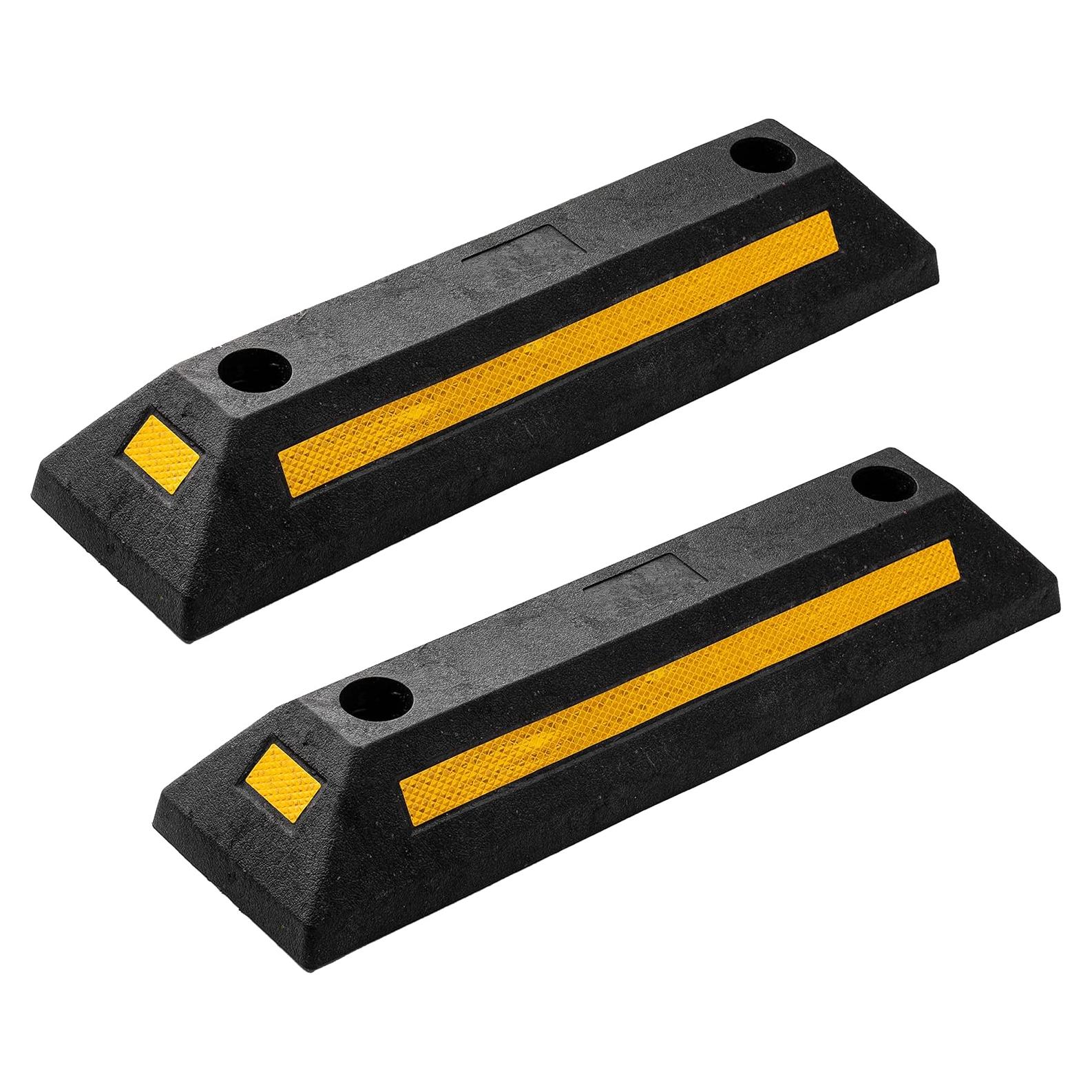 Guía de Estacionamiento de Goma ZONETECH 2 Pcs Reflectante