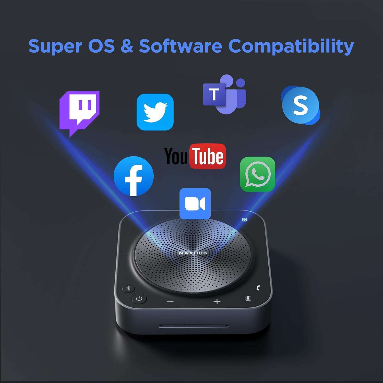 Micrófono Inalámbrico Bluetooth MAXHUB BM35 360° Omnidireccional