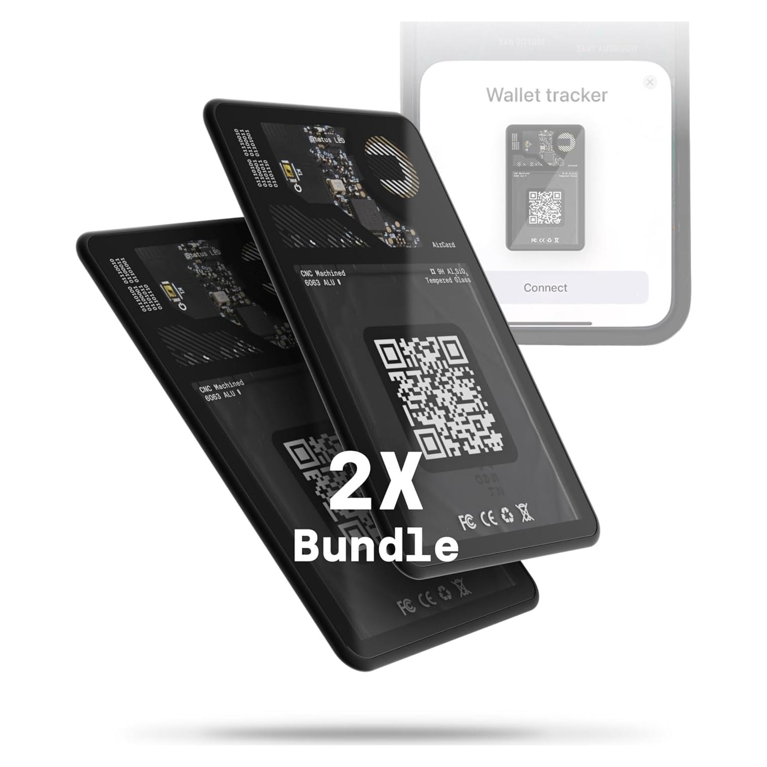 Rastreador de Cartera Bluetooth Rolling Square AirCard 2-Pack