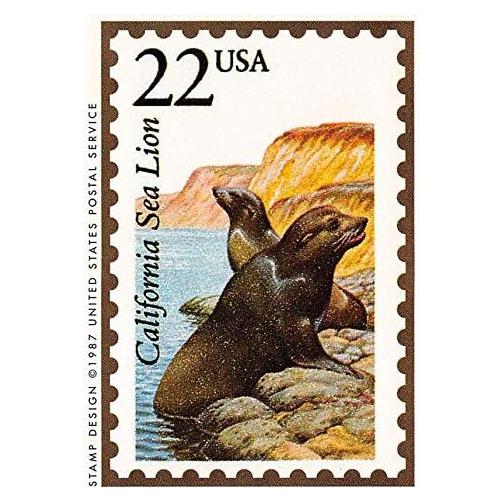 Tarjeta de comercio león marino California 1991 autografiada