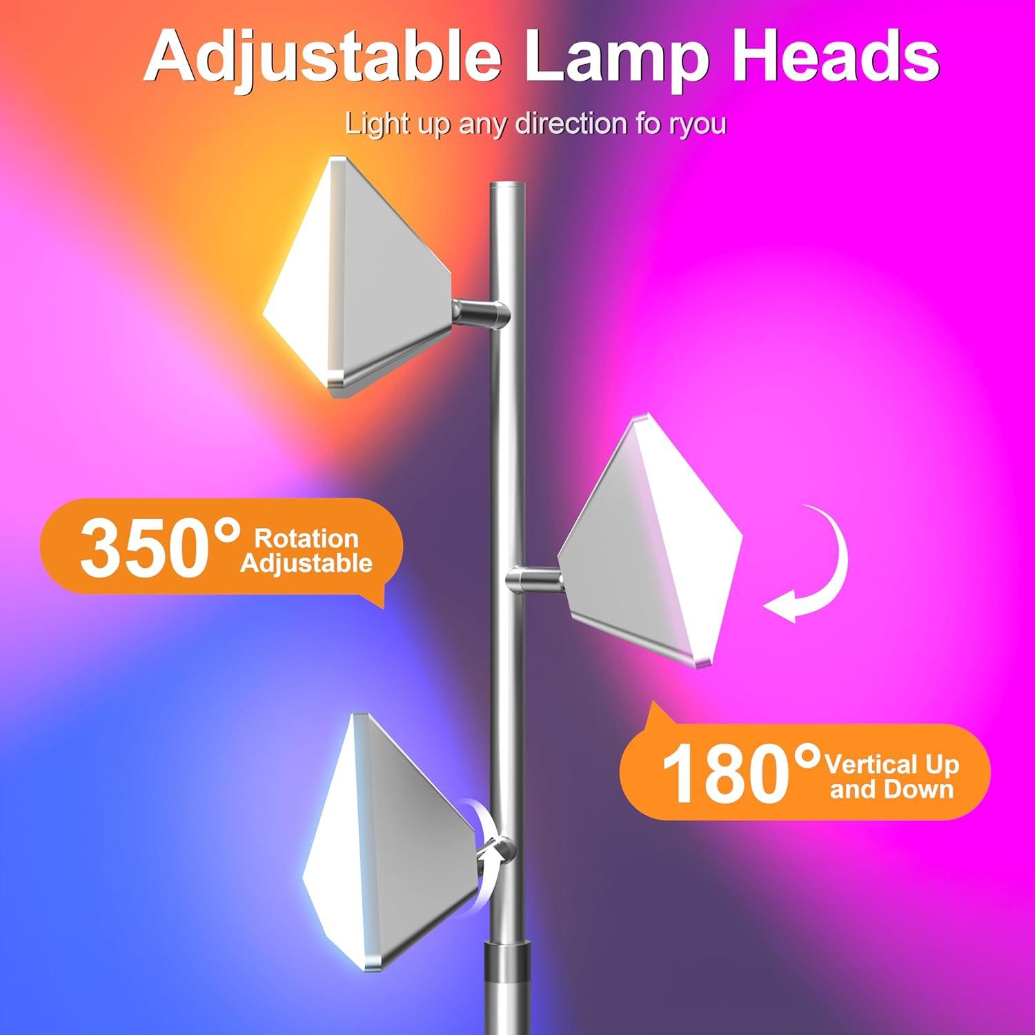 Lámpara de Pie RGB PARTPHONER FLA-036-A2 Plata 175cm