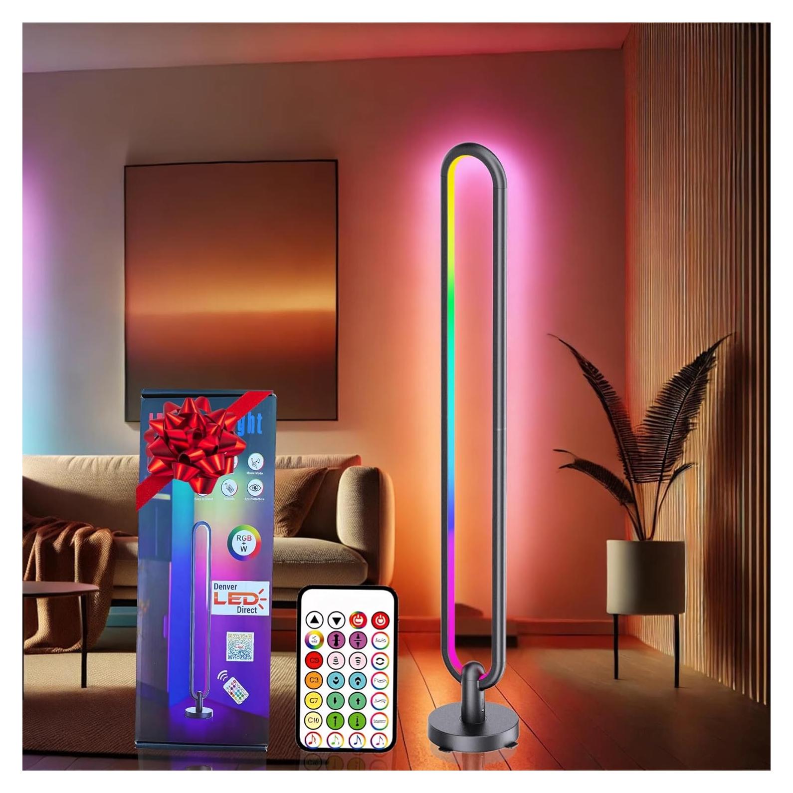 Lámpara de Pie LED Denver DLD-CL-FW09 20W RGBW Control Remoto