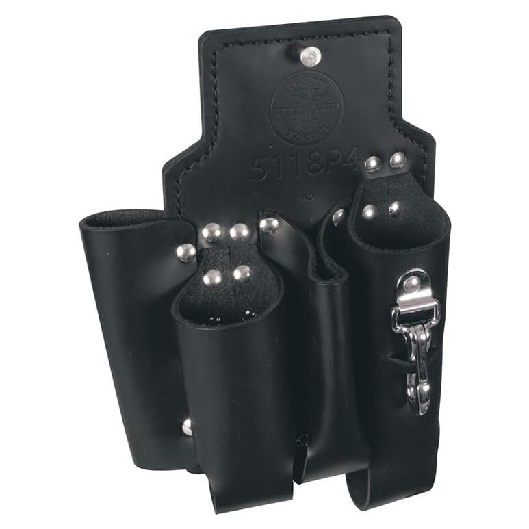 Bolsa de Herramientas Klein 5118P4, 4 Bolsillos, Cuero 20.32x27.94 cm