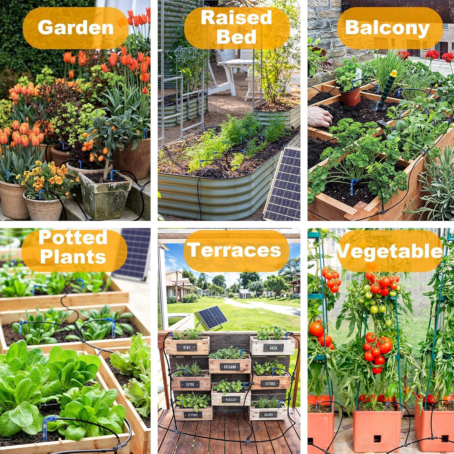 Sistema de Riego Solar RISINGUP para 30 Plantas en Macetas