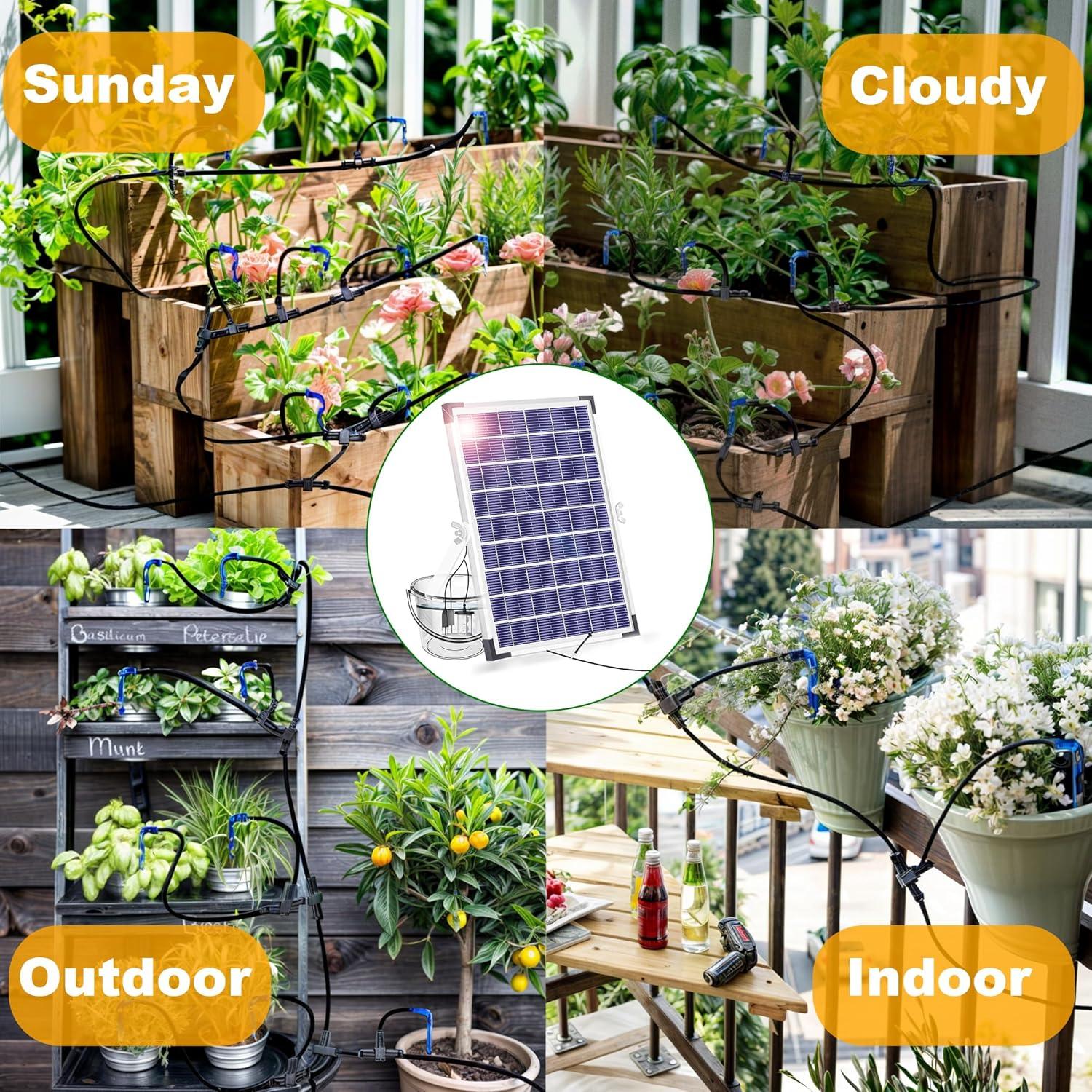 Sistema de Riego Solar RISINGUP para 30 Plantas en Macetas