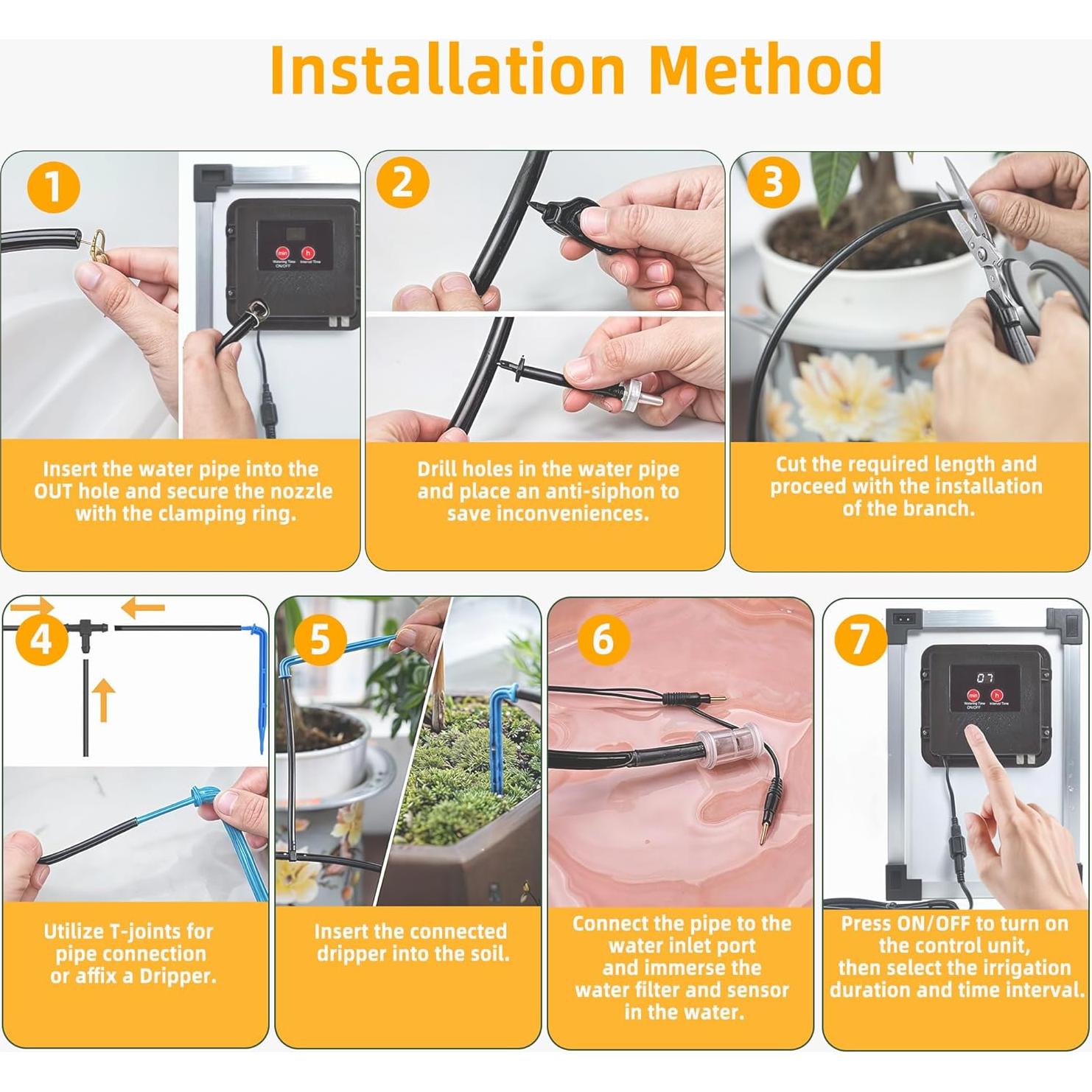 Sistema de Riego Solar RISINGUP para 30 Plantas en Macetas
