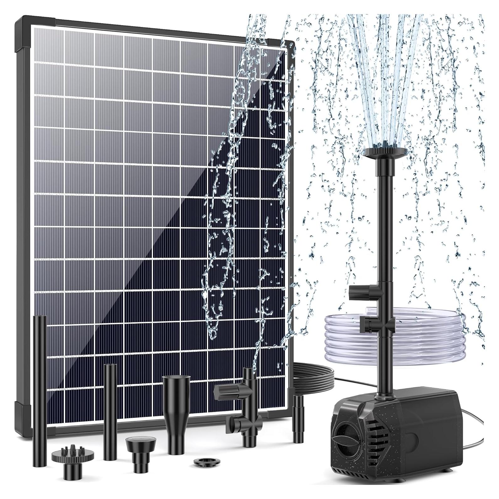 Bomba de Agua Solar POPOSOAP 25W con Flujo Ajustable