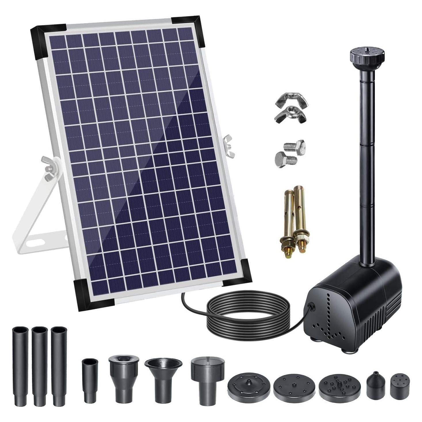 Bomba de Agua Solar 10W Lewisia con Cabezas Intercambiables