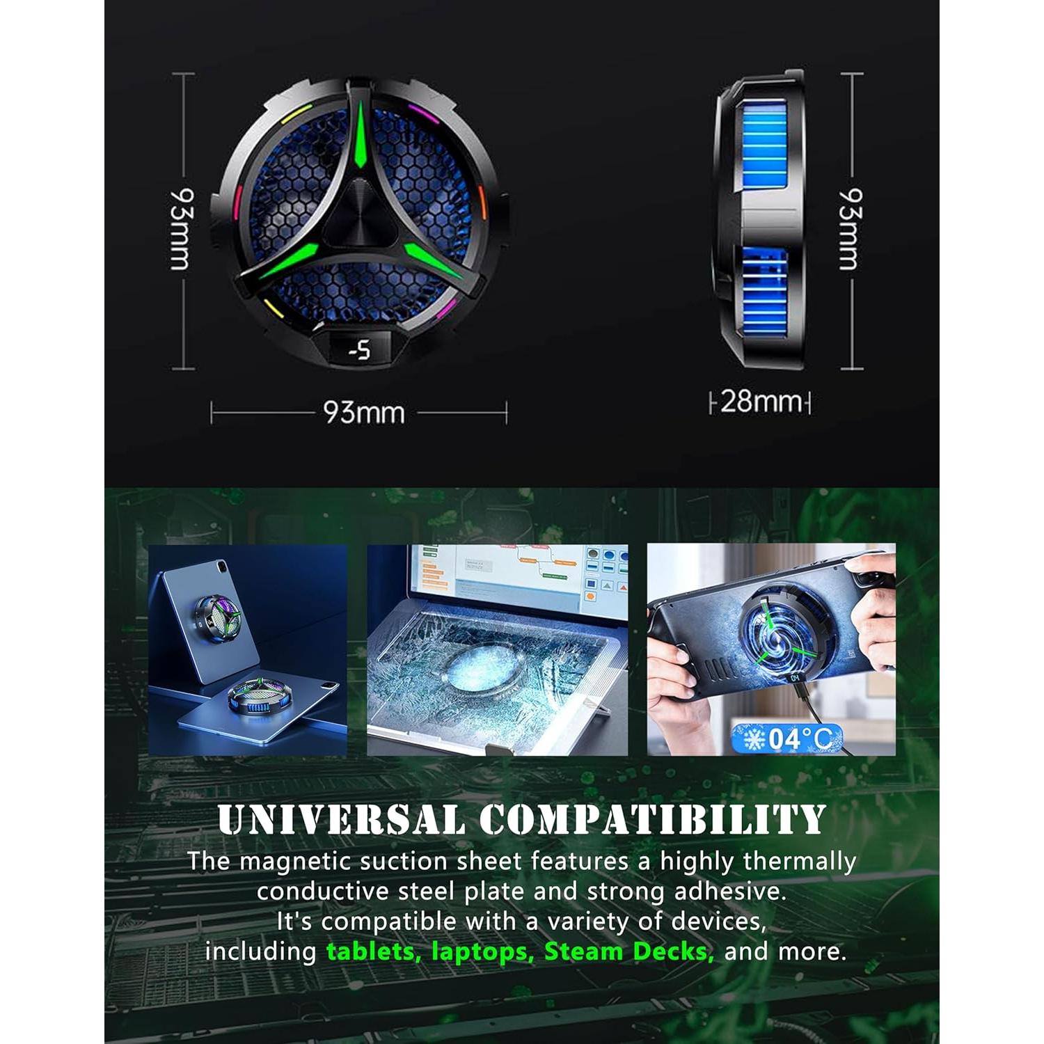 Enfriador Magnético ACEDAYS para iPad y Tabletas 20W