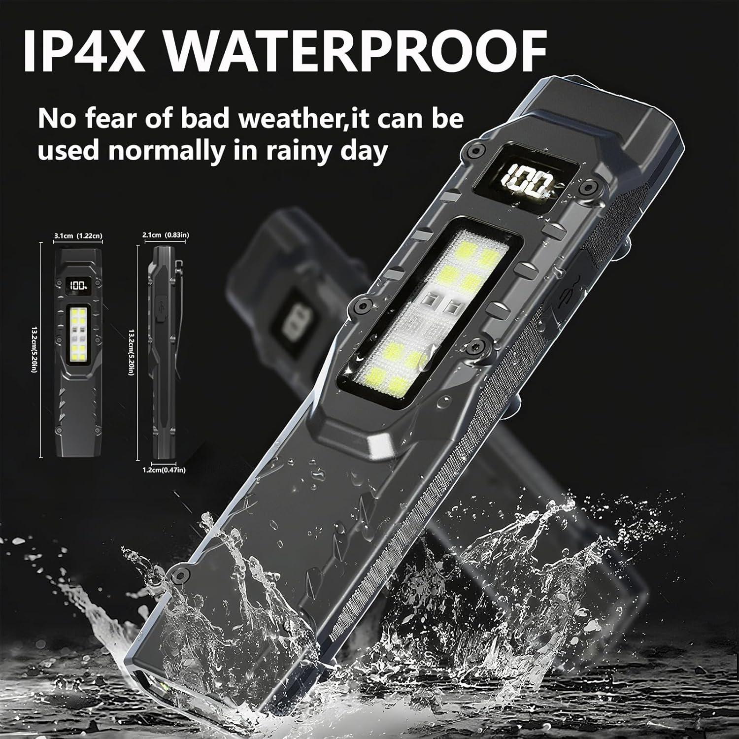 Linterna Táctica Recargable MAKDAK EDC 1500 Lúmenes IPX5