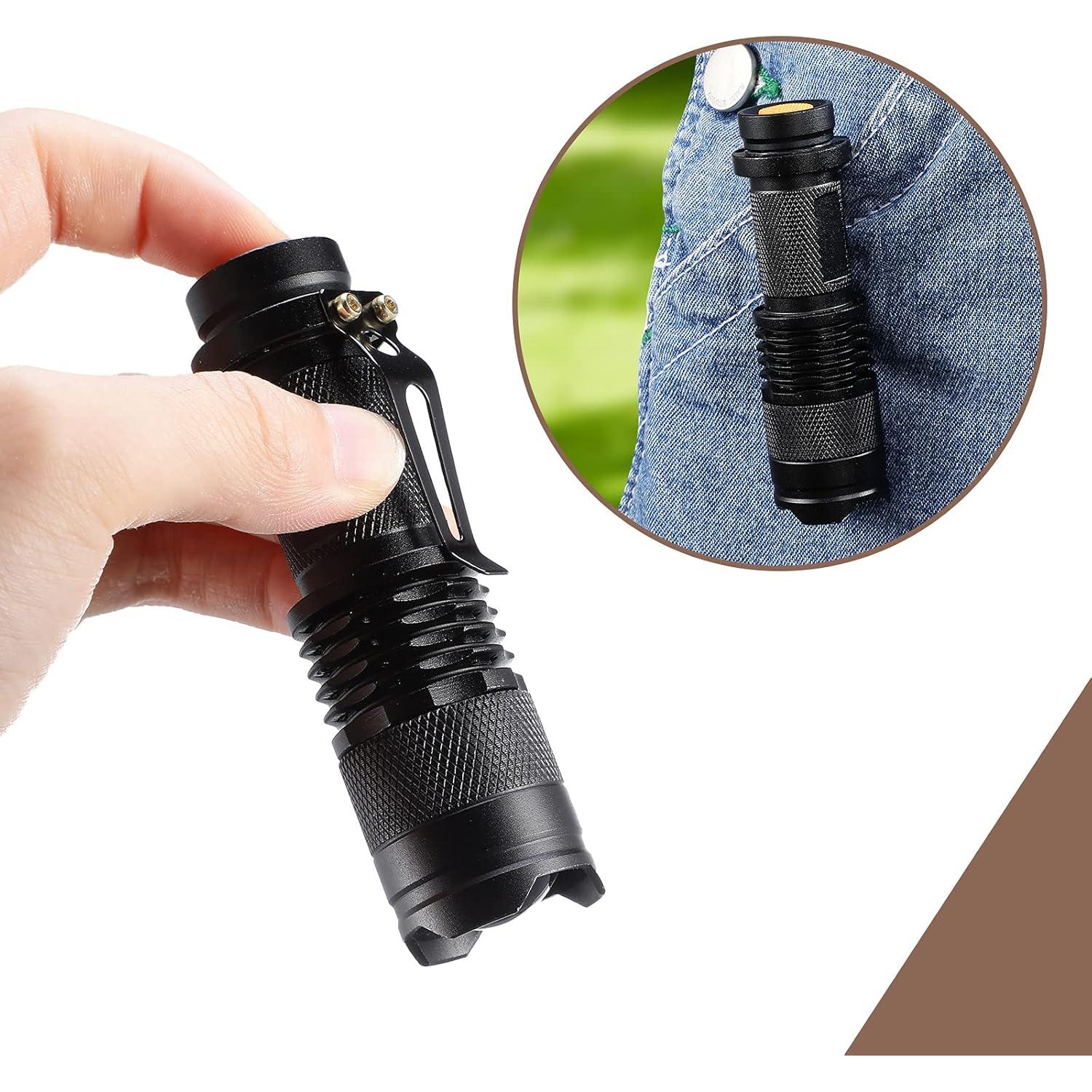 Mudder Paquete de 10 Mini Linternas LED 3 Modos Ajustables