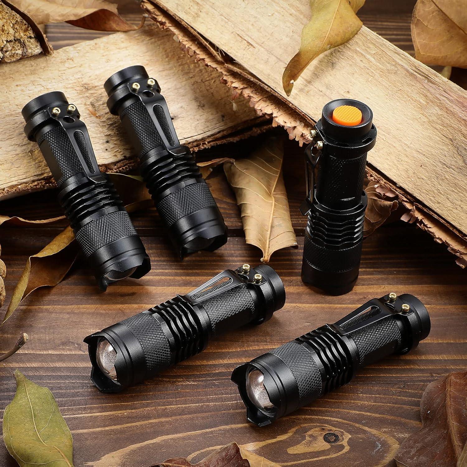 Mudder Paquete de 10 Mini Linternas LED 3 Modos Ajustables