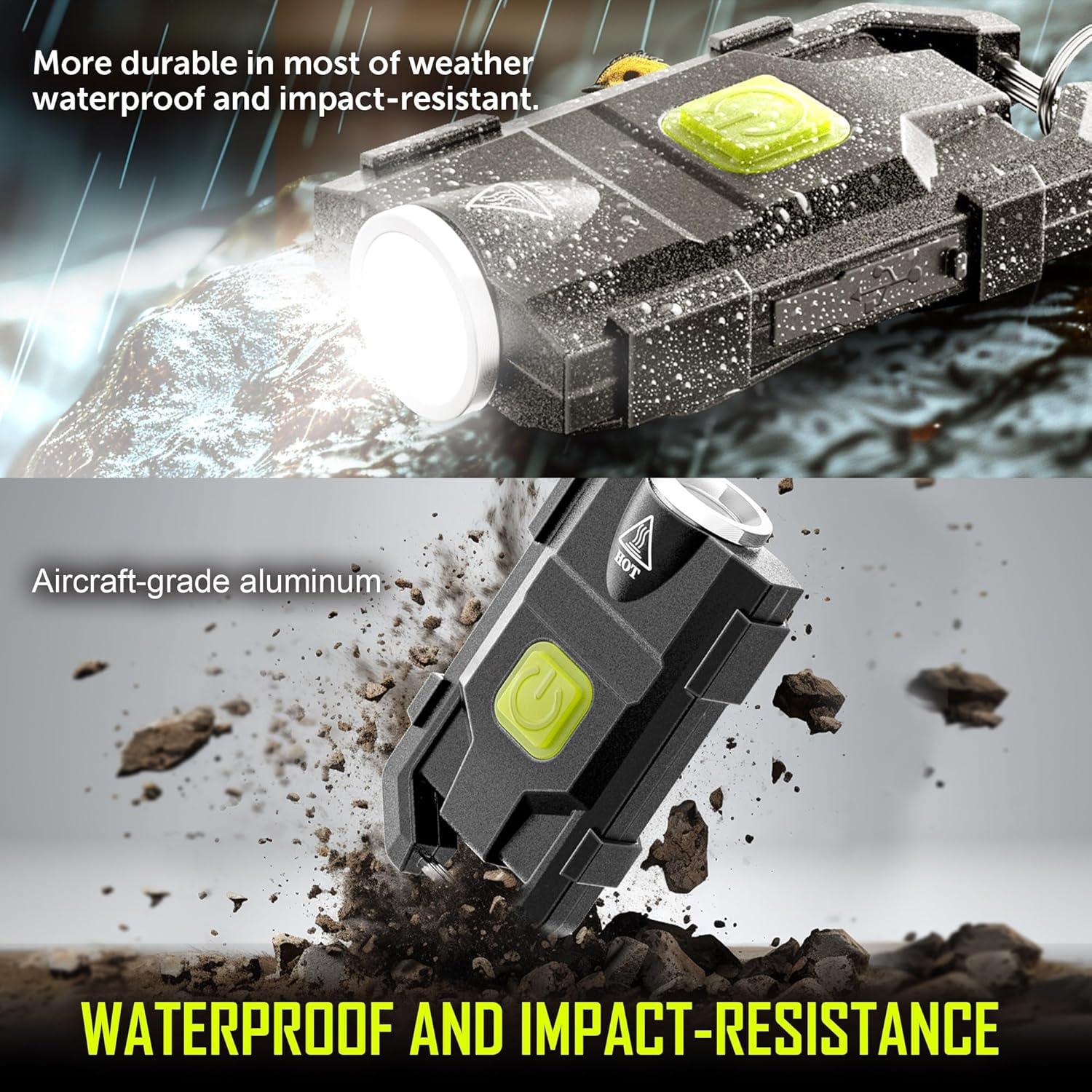 Linterna LED Recargable Lexall Mini 500 Lúmenes 2 Paquetes