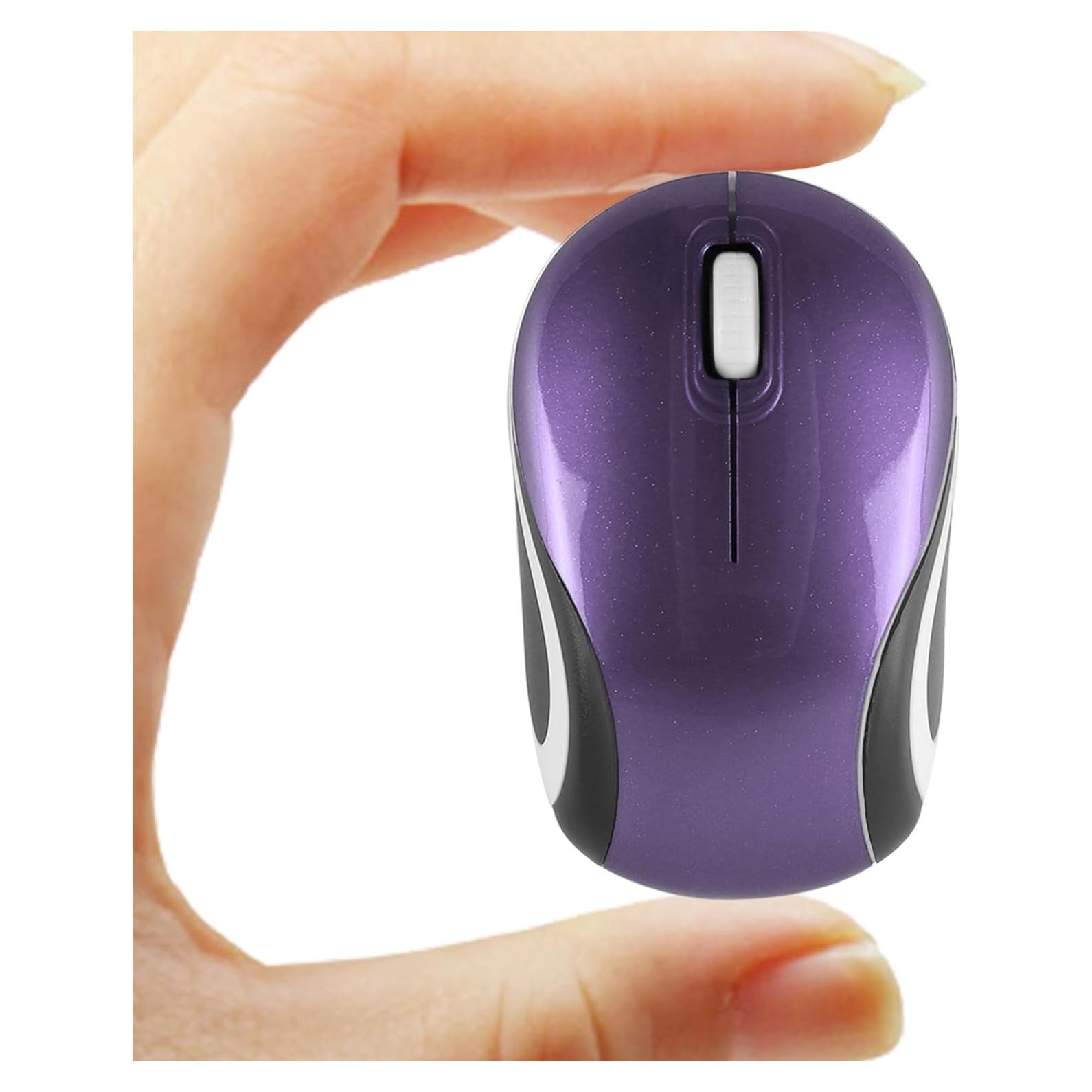 Ratón Inalámbrico GUGUELEC Mini 1000 DPI Púrpura Compacto