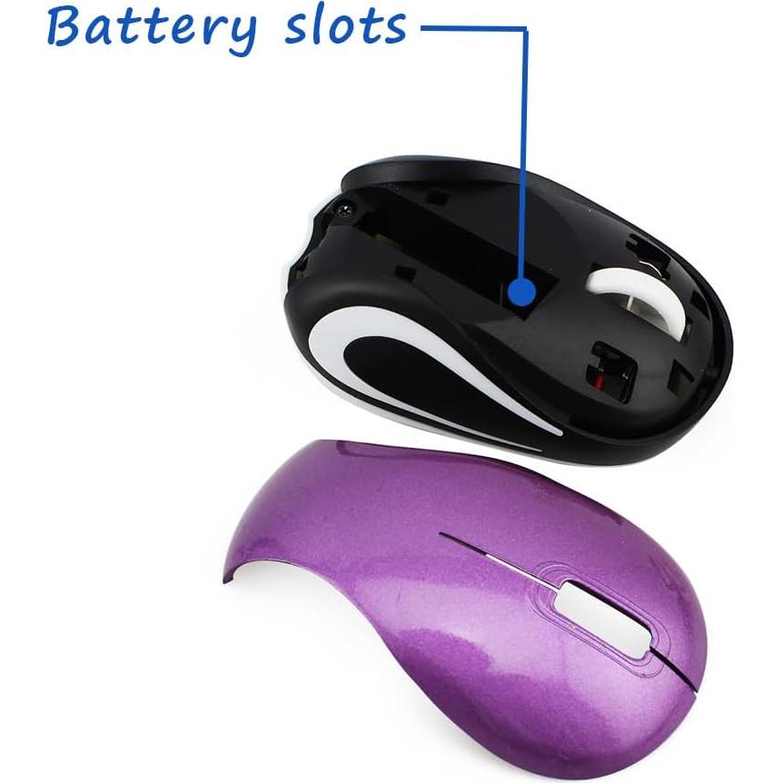 Ratón Inalámbrico GUGUELEC Mini 1000 DPI Púrpura Compacto