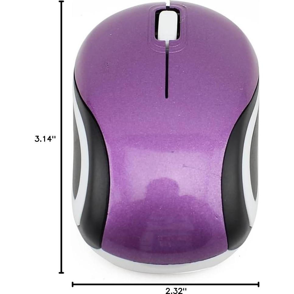 Ratón Inalámbrico GUGUELEC Mini 1000 DPI Púrpura Compacto